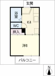 フレグランス今池【1階】の間取り