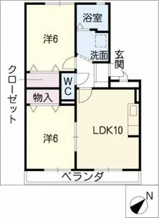 リヴェール後田A棟【3階】の間取り
