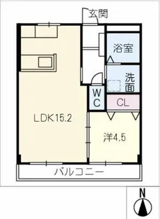 ジュネス籠山【3階】の間取り