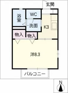 メゾンR&AⅨ【2階】の間取り
