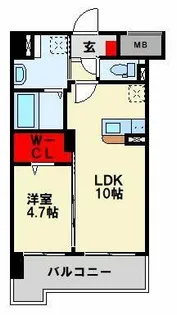 グランヒルズ戸畑【405号室】の間取り