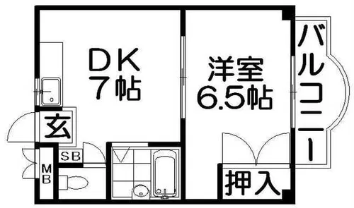 三浜マンション【2階】の間取り