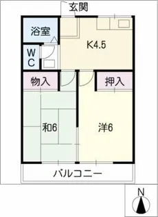 コーポ た・つ・み【1階】の間取り