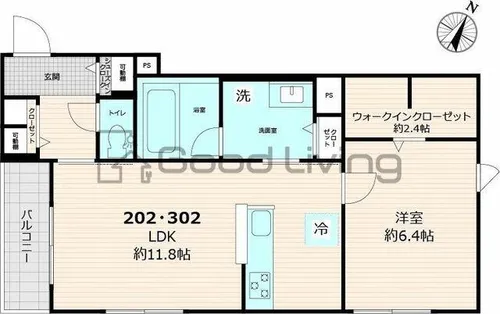 ヘキラン天神スクエア【3階】の間取り