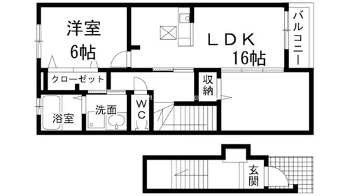 メゾンコート・Y【203号室】の間取り