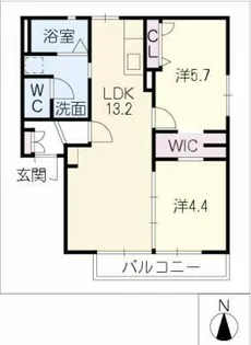 ヴィラなみよせ【2階】の間取り