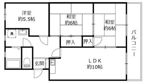 アパートメント311 野洲市野洲【1階】の間取り
