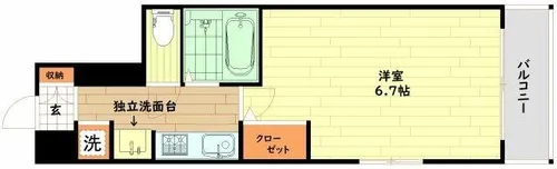 エステムコート大阪城北天満の社【12階】の間取り