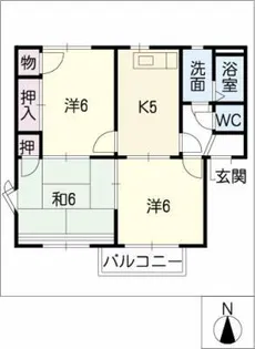 オークスN A棟【2階】の間取り