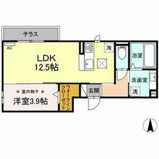 カーム野田【1階】の間取り