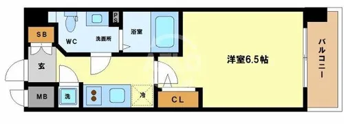 エスリード江戸堀【2階】の間取り