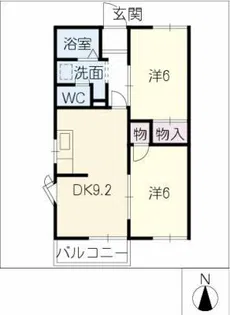 オリジン宮地B棟【1階】の間取り