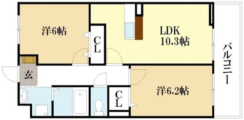 Elvita 広野中島【3階】の間取り