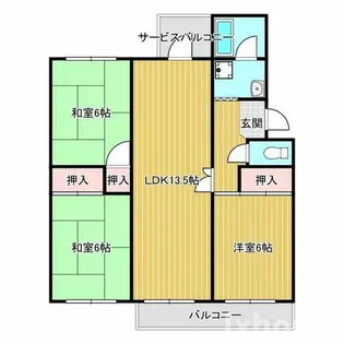 安威団地【4階】の間取り