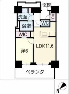 グランドメゾン池下ザ・タワ-【26階】の間取り