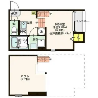 Southern Gate【1階】の間取り