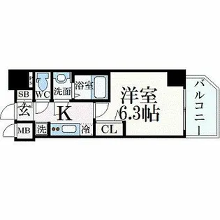 プレサンス THE MOTOYAMA【4階】の間取り