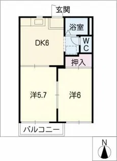 プリンセス京町【1階】の間取り