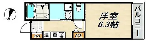 tentree神戸長田【1階】の間取り