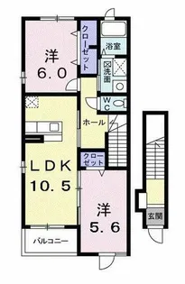 リンネ・シャルマン【2階】の間取り