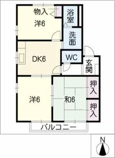 ファミール光Ⅱ【2階】の間取り