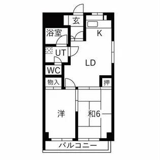 寿ゞやマンション芳野【4階】の間取り