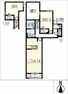 仮)ベルリード住吉【1階】の間取り