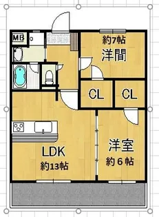 アン・遠賀野【106号室】の間取り