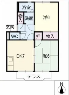 ウィンディア福住【1階】の間取り