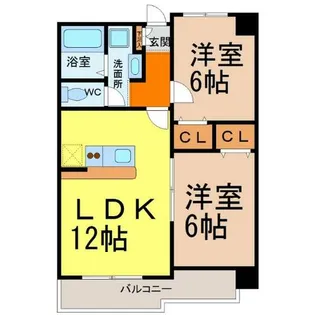 ベルドミール葵22【1階】の間取り