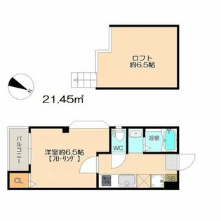 レガリータ天神Ⅲ【4階】の間取り