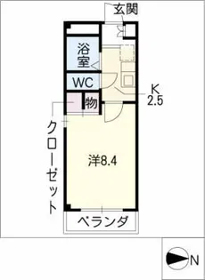 メルベーユ高針【1階】の間取り