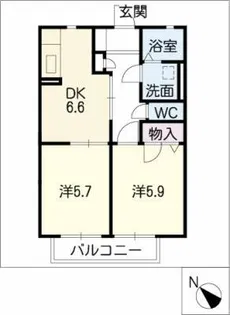 ファミール沖野【1階】の間取り