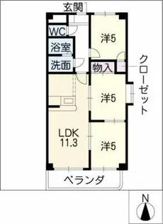ミリオンベル Ⅰ【4階】の間取り