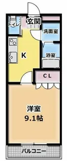 1Kの間取り画像
