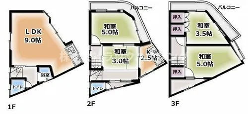 大阪府門真市石原町【一戸建】の間取り