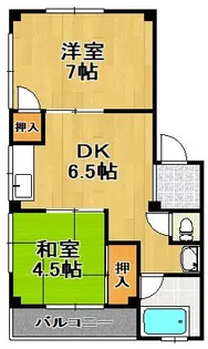 中井マンション【4階】の間取り