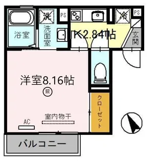 アネックスわたむき 伊勢町【2階】の間取り