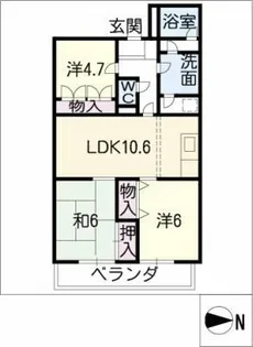 ファミール中平【3階】の間取り