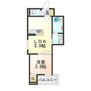 LIX京都桂川【1階】の間取り