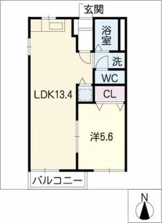 フレグランス栄A棟【2階】の間取り