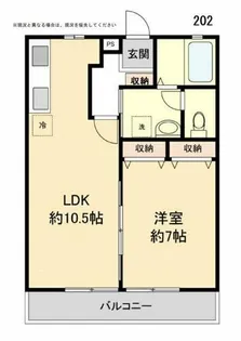 グリーンハイツ古市【2階】の間取り