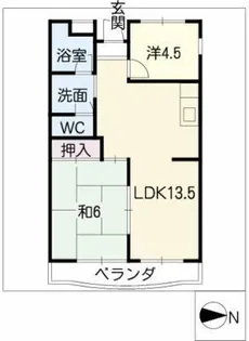 島田プラザ【3階】の間取り