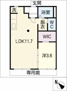 ピースハイツA【1階】の間取り
