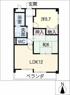 ベルグリーン【2階】の間取り