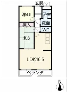 ベルシャトー新守山【1階】の間取り