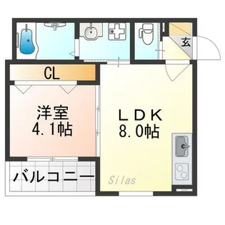 LIX京都桂川【1階】の間取り