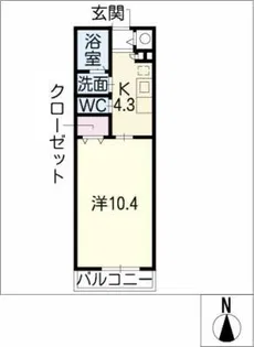 エル メゾン南堀越【1階】の間取り