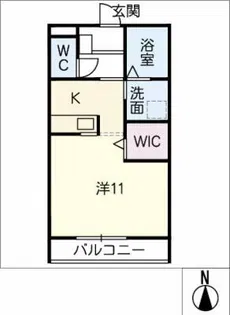 ジュネス八ツ面 D【2階】の間取り