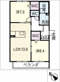 アルフラット【2階】の間取り